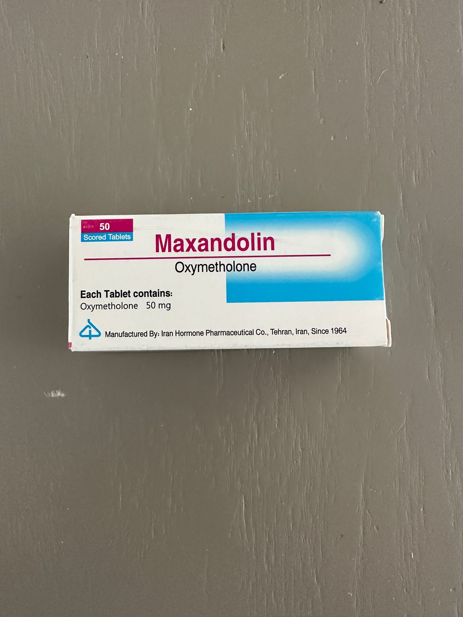 Maxandolin 50 tablets (50 mg/tab)(oxymetholone)