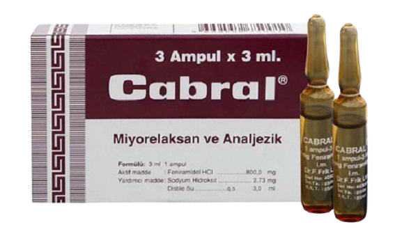 Cabral 800Mg/3 Ml Enj. Cozeltı 3Ml 3 Amp(Feniramidol)