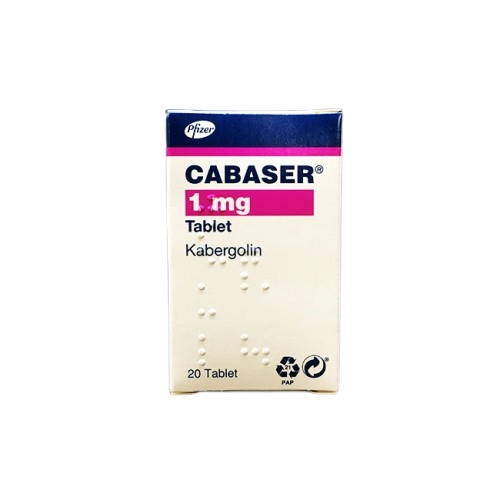 cabaser 1mg 20 tablets(cabergoline)