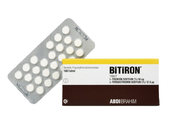 bitiron 100 tabs (levothyroxine sodium + liothyronine sodium)